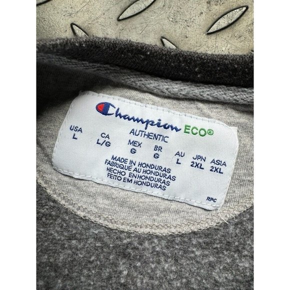 Champion Grey Crewneck Subtle Sweatshirt - Picture 3 of 3
